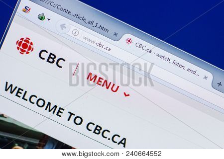 Ryazan, Russia - May 13, 2018: Cbc Website On The Display Of Pc, Url - Cbc.ca