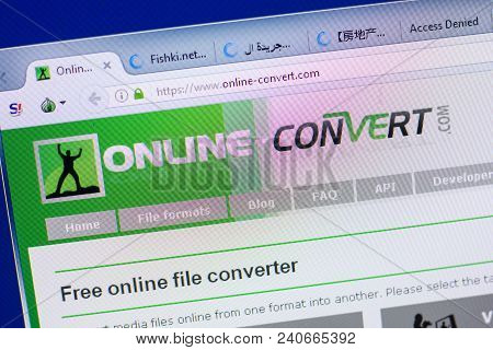 Ryazan, Russia - May 13, 2018: Online-convert Website On The Display Of Pc, Url - Online-convert.com