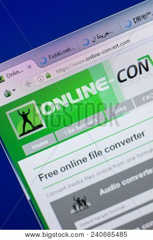 Ryazan, Russia - May 13, 2018: Online-convert Website On The Display Of Pc, Url - Online-convert.com