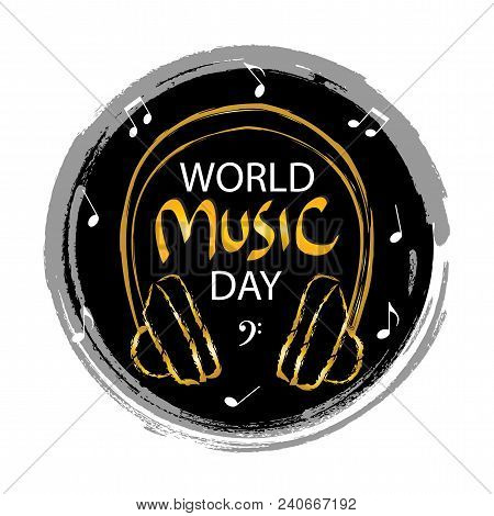 World Music Day Design Concept. Suitable For Greeting Card, Poster And Banner