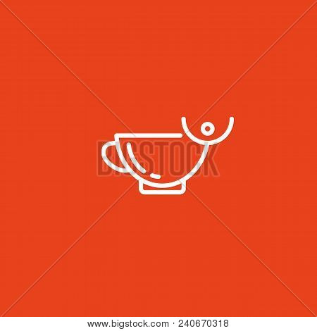 Illustration Design Of Logotype Business Coffee. Vector Cup With Drink Icon.