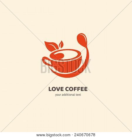 Illustration Design Of Logotype Business Coffee. Vector Cup With Drink Icon.