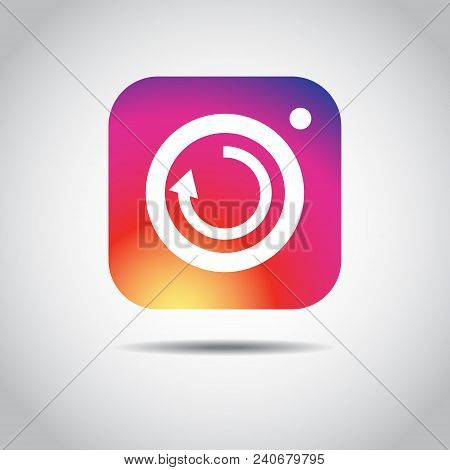 Social Media Instagram Icon Colour Gradient. Icon Color. Eps 10