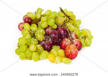 Photo Of Rippen Grape On White Background