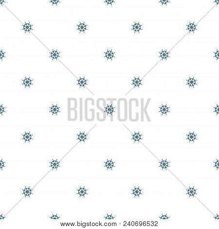 Nautical Steering Wheel . Ship Helm. Repeat Seamless Pattern