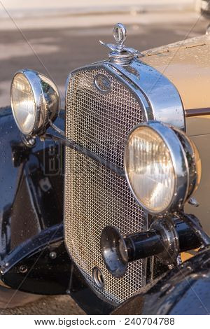 Maribor, Slovenia - May 12 2018: Vintage Oldtimer Ford Model A On Display At Public Gathering Of Own