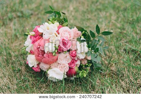 Bouquet Of Flowers. The Bride's Bouquet. Bridal Bouquet. Floristics.