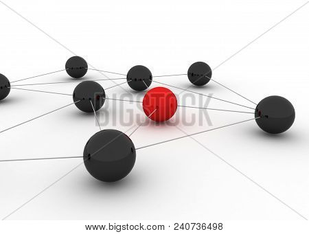 Communication Concept . Social Netwok  . 3d Rendered Illustration