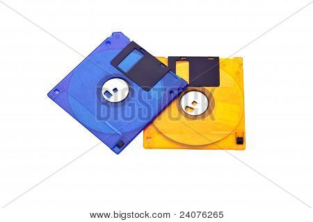Dischetti blu giallo