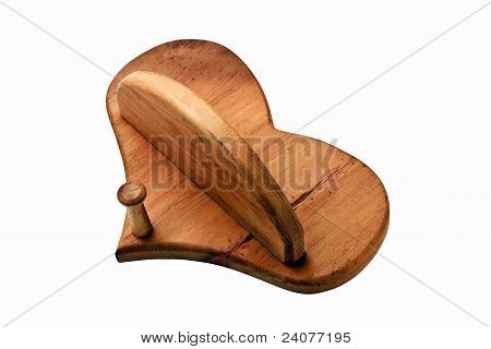 Cuore mensola legno