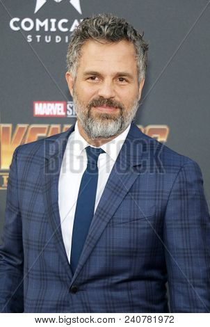 Mark Ruffalo at the premiere of Disney and Marvel's 'Avengers: Infinity War' held at the El Capitan Theatre in Hollywood, USA on April 23, 2018.