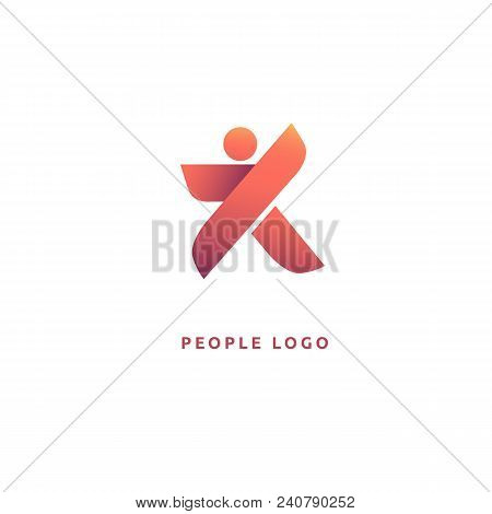 Vector Illustration, Graphic Design Editable Design. Active Person With Leafl Logo. Fitness, Sport W