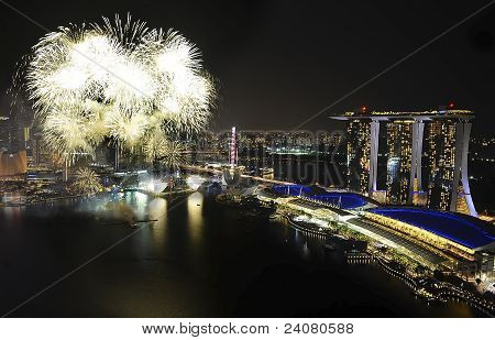 Singapore, Marina Bay Sands, Fierwork