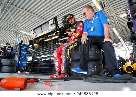 May 11, 2018 - Kansas City, Kansas, USA: Martin Truex, Jr (78) gets ready to practice for the KC Masterpiece 400 at Kansas Speedway.