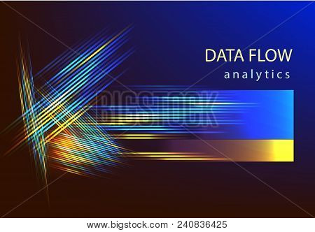 Big Data Vector Illustration. Machine Learning Algorithm For Information Filter And Anaytic