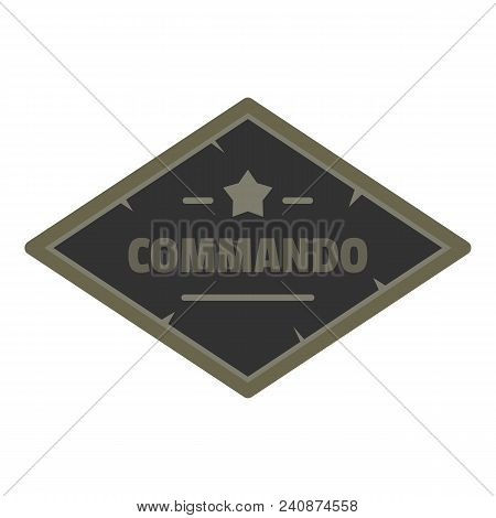 Commando Icon Logo. Flat Illustration Of Commando Vector Icon Logo For Web Design Isolated On White 