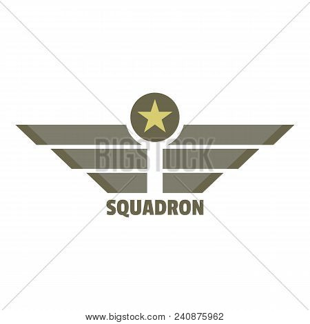 Squadron Icon Logo. Flat Illustration Of Squadron Vector Icon Logo For Web Design Isolated On White 