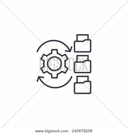 Paperflow Line Icon, Vector Illustration. Paperflow Linear Concept Sign.