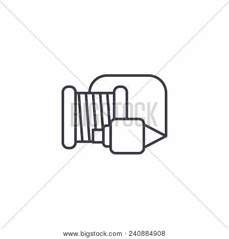 Plummet Line Icon, Vector Illustration. Plummet Linear Concept Sign.