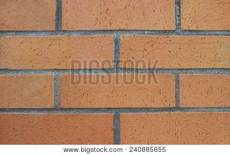 Red Brick Wall, Architectural Background With Coopy Space, Close-up