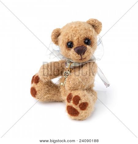 Teddy bear in classico stile vintage isolato on white background