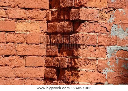Closeup cihla wal