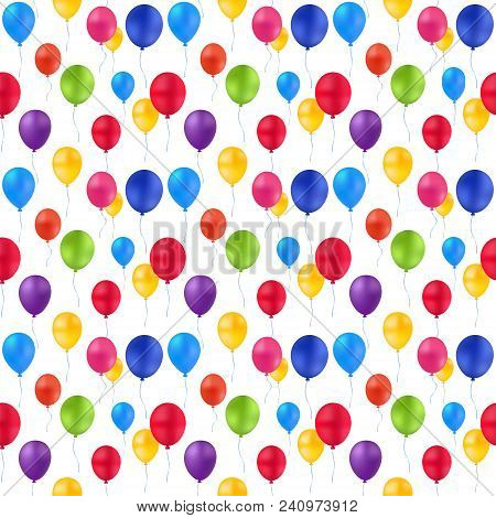 Print Background Of Balloons Vector Colorfull Festival