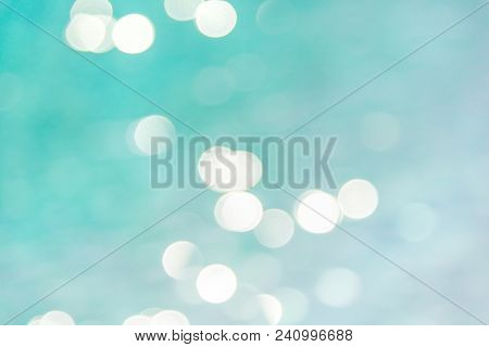Colorful Twinkling Beach Reflect Bokeh Light Background.
