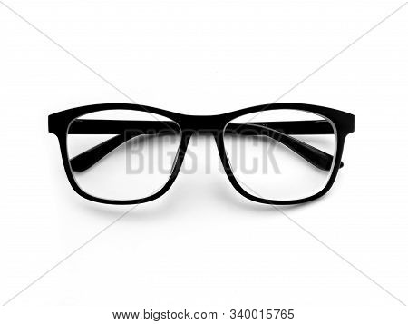 Black Eye Glasses Isolated On White Background