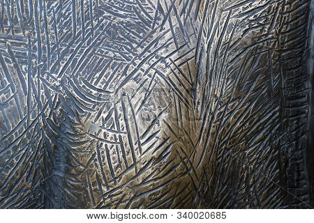 Background Steel Embossed Metal Shot Close Up.