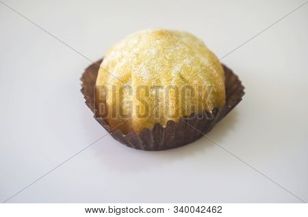 Maamoul, One Piece Of Special Arab Dessert. Isolated Over White Background