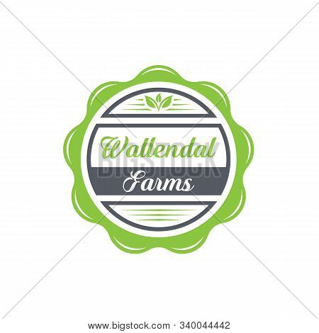 Wallendal Farms Logo Design Emblems, White Background
