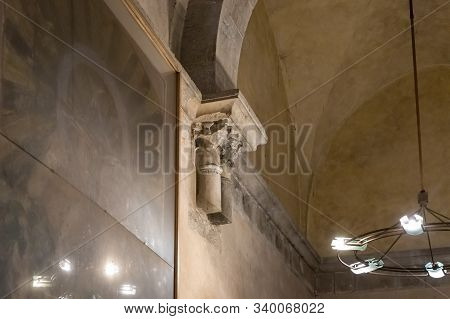 Jerusalem, Israel, December 07, 2019 : The Interior Of The Benedictine Abbey Of Abu Gosh In The Chec