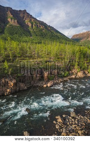 Hoisey River On The Putorana Plateau. Russia, Siberia