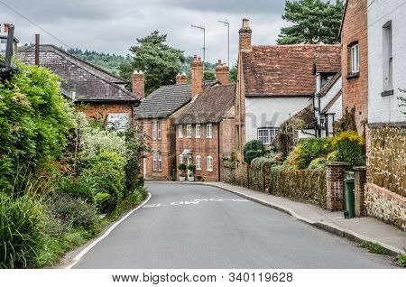 Road Going Into Shere Village Surrey Uk