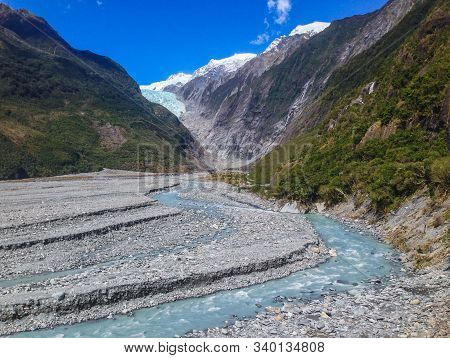Franz Josef Glacier Landscape On The South Island Of New Zealand