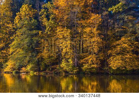 Autumn Morning At Lake Thal Near Graz, Styria Region, Austria