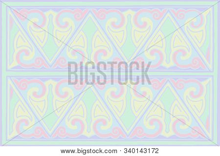 Arabic Style Pattern, Seamless Pattern.sloppily Drawn.pastel Colors.