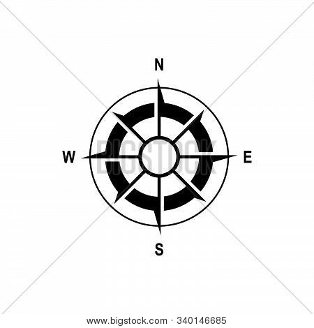Compass Icon Logo Design. Simple Flat Vector Illustration