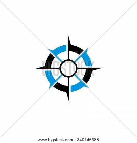 Compass Icon Logo Design. Simple Flat Vector Illustration