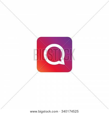 Chat Icon Logo Design, Media Social Symbol Vector Template