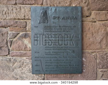 Dueren, Germany - Circa August 2019: Annakirche (meaning St Anne Church)