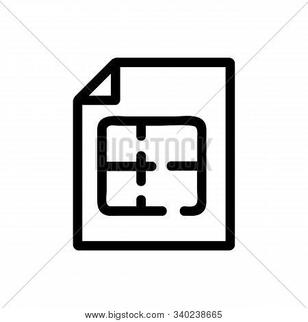 Instruction To Apply The Vector Icon. A Thin Line Sign. Isolated Contour Symbol Illustration