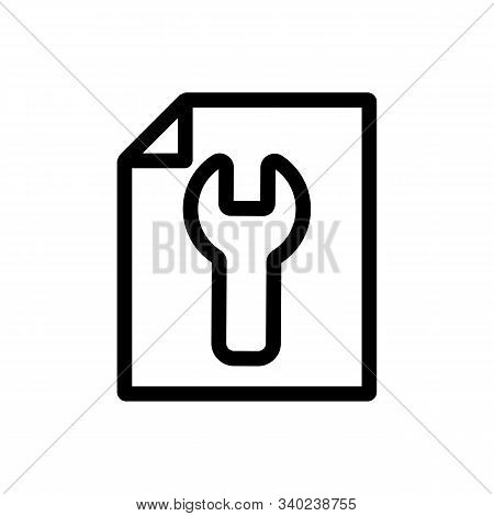 Instruction To Apply The Vector Icon. A Thin Line Sign. Isolated Contour Symbol Illustration