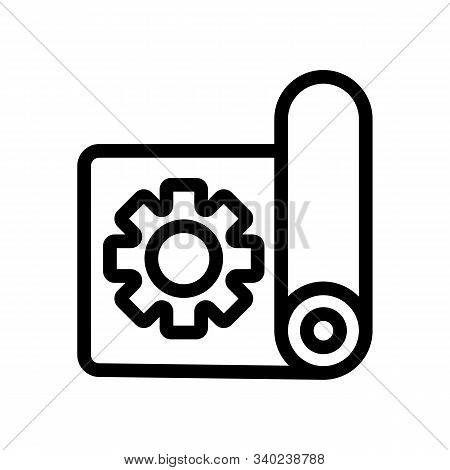 Instruction To Apply The Vector Icon. A Thin Line Sign. Isolated Contour Symbol Illustration