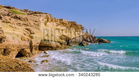 A Rocky Beach In Gheshm Island In Iran