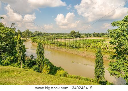 View At The Countryside With Karatoya River Near Ancient Ruins Of Govinda Bhita - Bangladesh