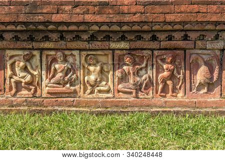 View At The Decorative Motifs Of Ancient Ruins Somapura Mahavihara In Paharapur - Bangladesh