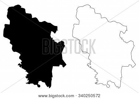 Nisporeni District (republic Of Moldova, Administrative Divisions Of Moldova) Map Vector Illustratio
