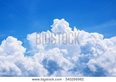 The Sky With White Clouds Is Bright And Beautiful